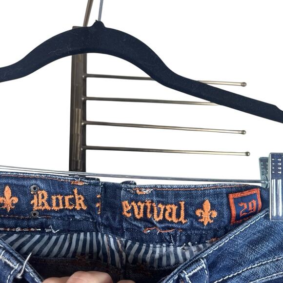 Rock Revival Y2K Bootcut Jeans Size 29 Embellished Medium Wash Boho 90s - Picture 6 of 12